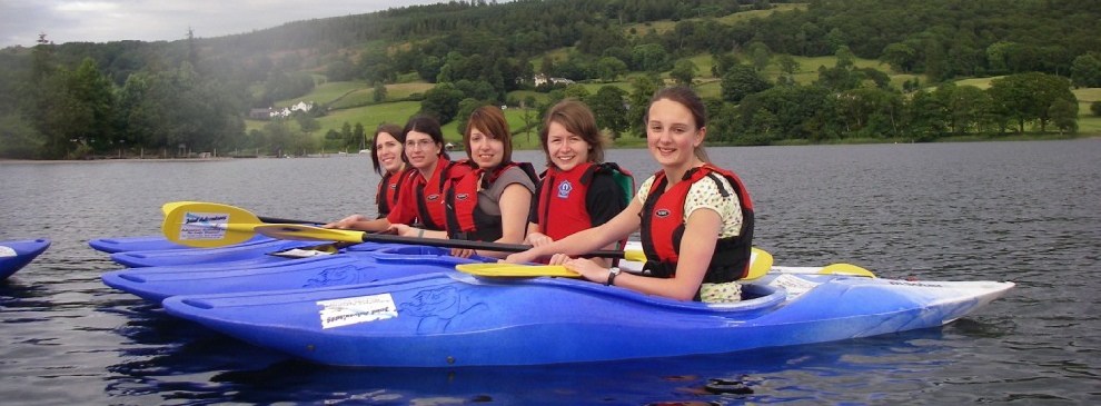 hen do  kayaking on Coniston Water